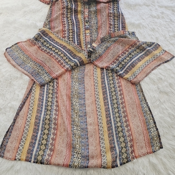 HOPE Springs duster/ maxi dress button down size small - Picture 7 of 15